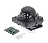 Fauhapyway Bussola di navigazione marina, con supporto orientabile guida magnetica direzionale per barca, camion, auto, camper, materiale ABS nero
