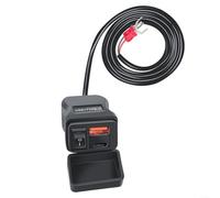 Fauhapyway Caricatore USB per moto, con voltmetro digitale a doppia porta, supporto di ricarica rapida per l'installazione sul manubrio