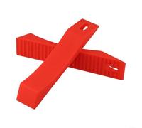 Fauhapyway Confezione da 2 cunei in silicone antiscivolo per bilanciere, blocchi di carico per sollevamento pesi, powerlifting, squat (rosso)