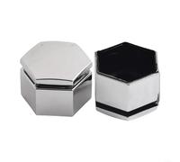 Fauhapyway Confezione da 20 copribulloni cromati da 22 mm, con strumento di rimozione, protezioni per viti esagonali in plastica ABS, per ruote di auto e camion, finitura antiruggine.