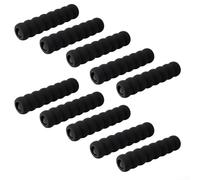 Fauhapyway Coperture per maniglie della porta a spirale in silicone anti-collisione per la sicurezza dei bambini, impugnatura in gomma nera, confezione da 10
