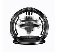 Fauhapyway Diffusore ad energia solare per aromaterapia con elica rotante automatica per decorazione cruscotto (nero)