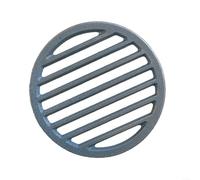 Fauhapyway Griglia di ricambio rotonda in ghisa per stufe a legna e fuochi aperti, strumenti complessi neri (16 cm)