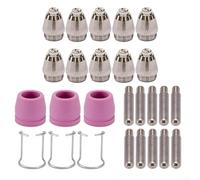 Fauhapyway Kit di ugelli per torcia al plasma da 0,8 mm, 26 pezzi, compatibile con taglierine al plasma AG-60 SG55 WSD60, include elettrodi e componenti guida