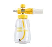 Fauhapyway Lancia schiuma per lavaggio auto, ugello spray regolabile da 1 l, controllo della concentrazione della maggior parte delle idropulitrici (giallo)