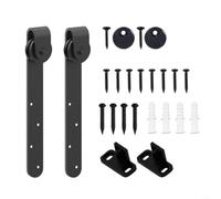 Fauhapyway Mini kit di hardware per porta scorrevole con rulli per binari guida per pavimento per armadio armadio costruzione in plastica (1)
