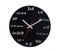 Fauhapyway Orologio da parete chimica formula matematica moderno design tavola periodica casa ufficio aula decorativo 30 cm movimento silenzioso (B)