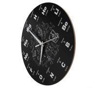 Fauhapyway Orologio da parete chimica formula matematica moderno design tavola periodica casa ufficio classe decorativo 30 cm movimento silenzioso (A)