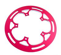 Fauhapyway Paracatena per bicicletta in lega di alluminio per BCD 130 mm, compatibile con copertura di protezione ad anello singolo 50-54T, per MTB da strada (rosso)