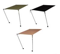 Fauhapyway Parasole portatile per sedia a sdraio, con protezione UV UPF50+, impermeabile, regolabile, per campeggio, spiaggia, giardino, patio (nero)