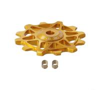 Fauhapyway Puleggia per deragliatore, 12T 14T, cuscinetto in ceramica CNC, ruota guida per bici da strada e MTB, sistema di trasmissione a 8-11 velocità (12T nero)