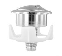 Fauhapyway Pulsante WC a doppio scarico compatibile con sistema di valvole di scarico Siamp con cavo di ricambio per bagno, argento, nero, oro (argento)