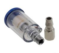 Fauhapyway Regolatore filtro aria in linea manometro in linea trappola acqua olio strumenti pneumatici per aerografo verniciatura a spruzzo 1/4 filo rame (B)