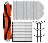 Fauhapyway Robot Aspirapolvere Parti di Ricambio SetMain Spazzola Rullo Spazzole Laterali Microfibra Mop Pad Filtro Set Per Mova Z500 L600 (B)