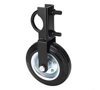 Fauhapyway Ruota di supporto per cancello per recinzione a catena, in gomma resistente e supporto a cavallotto in acciaio, diametro 15,2 cm, adatta a tubi rotondi da 5/8" a 5,1 cm