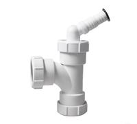 Fauhapyway Scarico del lavandino 40Mm PVC T-Design Tubo Della Cucina Diritto A Tre Vie Collegamento Per Efficiente Drenaggio Facile Installazione