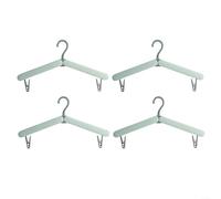 Fauhapyway Set di 4 grucce appendiabiti portatili da viaggio, leggere, pieghevoli, in plastica ABS, salvaspazio, per armadio (verde)