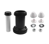 Fauhapyway Set di tubi di collegamento, per telaio WC sospeso a parete per cassetta Duofix, copertura cromata satinata, connettore di scarico in PE/PP 152.426.46.1
