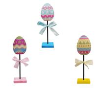 Fauhapyway Set Uova di per pasqua 3pz per Tavolo e per scaffale Set Uova | Design vivace, brillanti, festosa, per decorazione interna, durata nel tempo