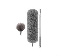 Fauhapyway Spolverino telescopico da 2,4 m con asta estensibile e lavabile in microfibra, spazzola per ragnatele per soffitti alti, ventilatori aree difficili da raggiungere