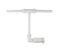Fauhapyway Spruzzatore a cascata a fontana in PVC bianco, doppio spruzzo regolabile per piscine interrate e fuori terra, parte di attrezzatura per piscina facile da installare