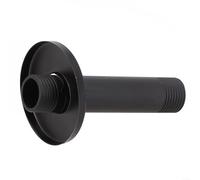 Fauhapyway Staffa per doccia in acciaio inox nero opaco per montaggio a soffitto, braccio di estensione flangia, 10-30 cm, staffa dritta per pioggia connettori G1/2 (10 cm)