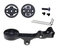 Fauhapyway Supporto per computer da bicicletta in lega di alluminio per navigatore GPS compatibile con Garmin per sistema di navigazione Trek MADONE SLR7 nero