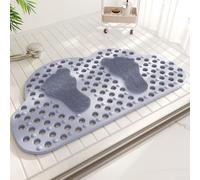 Fauhapyway Tappeto Vasca Silicone per nuvola Morbido 50x80cm Tappeto Vasca(Gray)