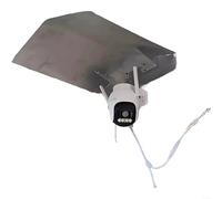 Fauhapyway Telecamere di sicurezza impermeabili del CCTV della copertura della pioggia della macchina fotografica dell'acciaio inossidabile, protezione antiruggine 30x23cm dell'alloggiamento del