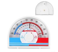 Fauhapyway Termometro meccanico minimo massimo per serra da -30 °C a 60 °C, per registratore di temperatura con pulsante di ripristino, per il monitoraggio di laboratori, uffici, magazzini, 12,2 cm