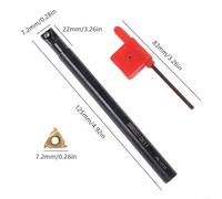 Fauhapyway Tornitura Tool Holder SNR0010K11 Filettatura Interna Barenatura Bar Con 10Carbide 11IR A60 Inserti Per Tornio CNC Lavorazione 3/8 Pollice