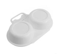 Fauhapyway Utensile da cucina per cuocere uova strapazzate e frittate, design a rilascio di vapore, lavabile in lavastoviglie, colore bianco