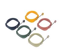Fauitay Anelli per arrosto con manico, confezione da 5 anelli per uova in silicone double face, rotondi, frittata doppia