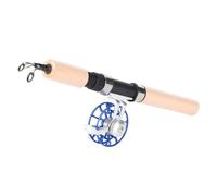 Fauitay Canna da Pesca e Mulinello FD50 Combinati, Canna da Pesca Sul Ghiaccio Telescopica Portatile con Supporto in Metallo e Impugnatura in EVA, Presa Comoda e un Lancio Fluido (Blu)