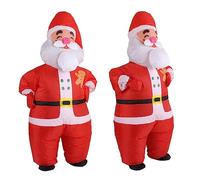 Fauitay Costume Natalizio Gonfiabile Blow Up Abita di Natale Abbigliamento da Bambola Divertenti con Materiale Resistente per Adulti 150-190 Cm Feste Natalizie (Snowman del ramo d'albero)