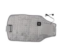 Fauitay Cuscino riscaldante con cuscino a cuore, regolabile tramite USB, con tecnologia di riscaldamento veloce, per alleviare collo, ginocchia e mal di schiena (grigio chiaro)