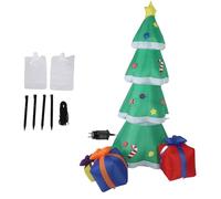 Fauitay Gonfiabili per Albero di Natale da 6,9 Piedi Decorazione Esterna Gonfiabile Albero di Natale con Luci a LED per L'arredamento del Patio del Giardino delle Vacanze (Spina europea 220-240 V)