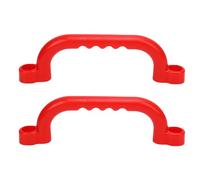 Fauitay Maniglia per Struttura da Arrampicata per Bambini da 2 Pezzi Maniglia per Parco Giochi in Plastica Riutilizzabile Design Arrotondato Sicuro per Attrezzatura da Arrampicata (Rossa)