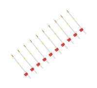 Fauitay Mini Canna da Pesca sul Ghiaccio da 10 Pezzi con Punta Superiore, Materiale ABS Leggero e Flessibile, con Canna da Pesca Non Leggermente sul Ghiaccio, per Fiumi Laghi Oceano (100mm)