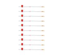 Fauitay Mini Canna da Pesca sul Ghiaccio da 10 Pezzi con Punta Superiore, Materiale ABS Leggero e Flessibile, con Canna da Pesca Non Leggermente sul Ghiaccio, per Fiumi Laghi Oceano (130 mm)