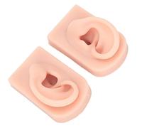 Fauitay Modello di Orecchio in Silicone, 2 Pezzi Flessibile Morbido Riutilizzabile Modello di Pratica per Piercing All'orecchio Sulla Pelle Umana, con Dimensioni Compatte per (Pelle chiara)