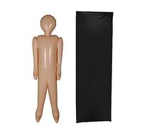 Fauitay Oggetti di Scena Morti di Halloween, Cadavere Finto in Borsa Nera per Decorazioni Spaventose per la Casa Stregata, Decorazione Gonfiabile per Cortile Esterno 4,92 Piedi (155 * 37 * 20 cm)