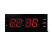 Fauitay Orologio da Parete Digitale a LED, Ampio Display con Temperatura e Data per la Scuola in Casa e in Ufficio (Spina europea)