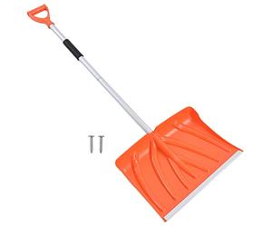 Fauitay Pala da Neve, Manico a Forma di D di Grande capacità, Spingineve e Tritaghiaccio in Plastica in Lega di Alluminio con Impugnatura in Schiuma per Spalare Sabbia di Fango,