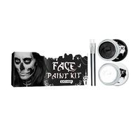 Fauitay Pittura per il Viso Bianca e Nera, Kit di Trucco per Effetti Speciali Cosplay di Halloween per Body Painting, Pittura per il Viso SFX per Adulti Clown Joker