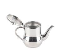 Fauitay Pot di filtro dell'olio per teiera in acciaio inox 500 ml con filtro a rete fine per alberghi ristoranti case resistenti alla prova facile (argento)