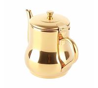 Fauitay Pot di filtro olio per teiera in acciaio inox 500 ml con filtro a rete fine per alberghi ristoranti case resistenti alla prova facile (oro)