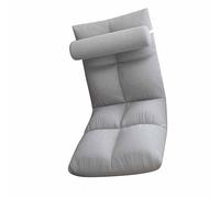 Fauitay Sedia da Terra Pieghevole Schienale Regolabile 8 Griglie Divano da Terra Sedia Letto con Flanella Delicata Sulla Pelle per Adulti Soggiorno Sala Giochi (Grigio)