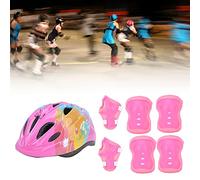 Fauitay Set di Protezioni per Bici da Pattinaggio per Bambini, 7 Pezzi, per Casco di Sicurezza, Ginocchio, Gomito, Polso (Bambini (30-40 cm/11,81-15,75 pollici, 7 cm/2,8)