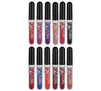 Fauitay Set Lucidalabbra 12 Colori, Lucidalabbra Liquido Lucido a Lunga Durata con Tazza Antiaderente, per Trucco Cosplay e Uso Quotidiano